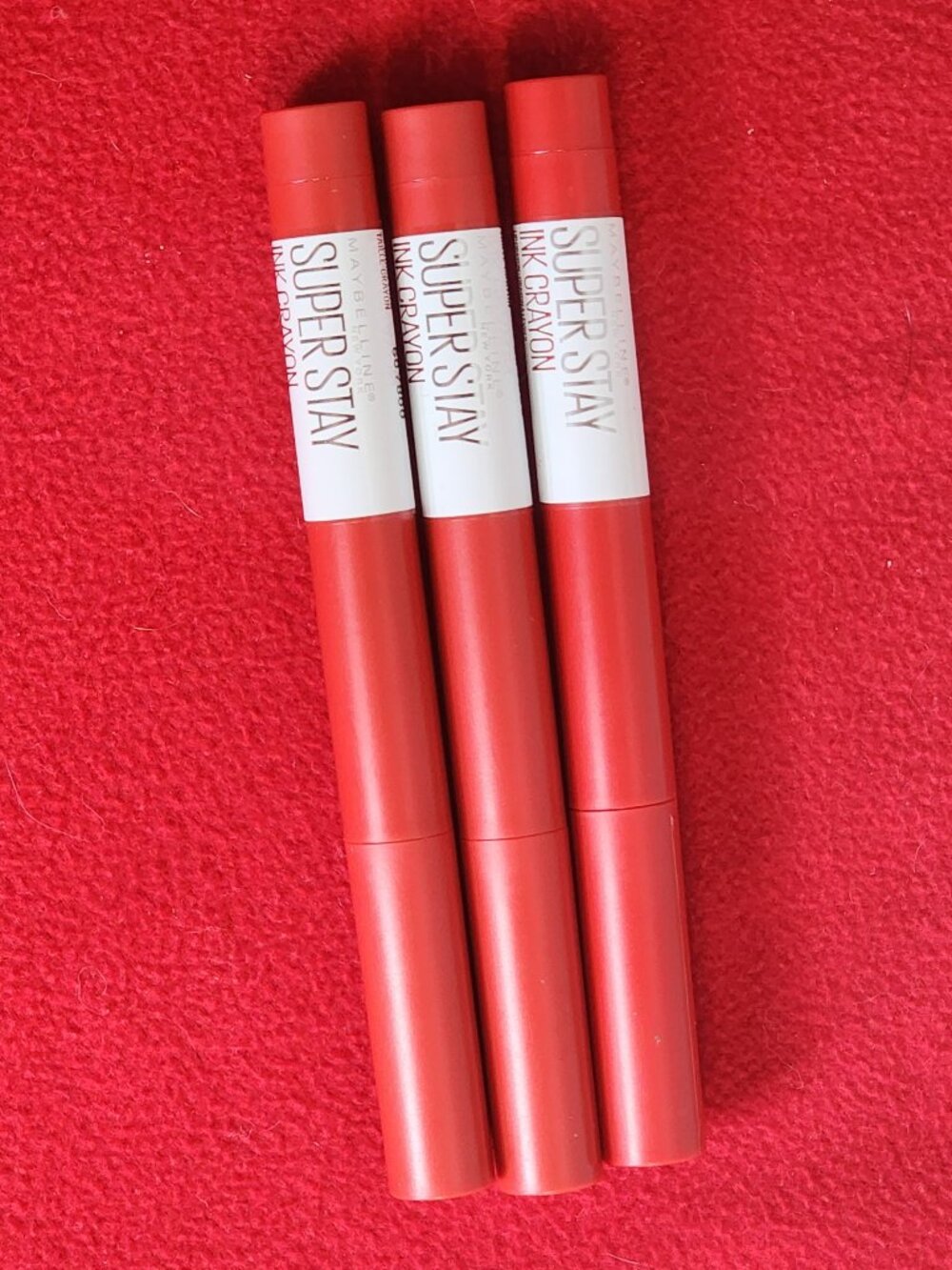 Maybelline New York SuperStay Ink Lip Crayon .04oz Color 45 Hustle In Heels 3PK
